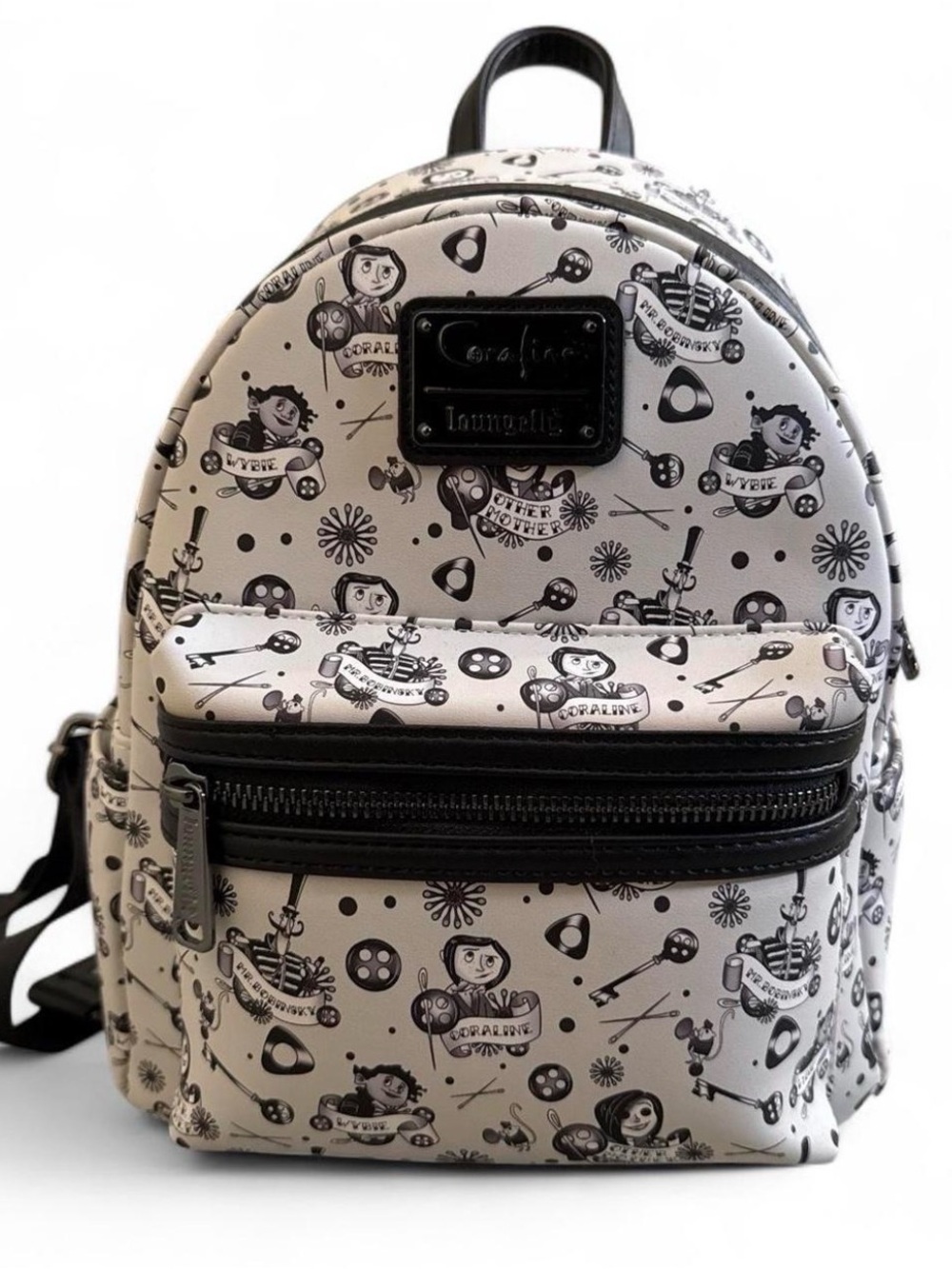 Exclusive Loungefly Coraline Traditional Tattoo All-Over-Print Mini Backpack